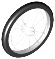 Wheel Bicycle, Fixed Black Tire