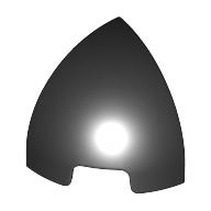 Lego Brick Round Curved 1 x 1 x 1 Quarter Dome / Black