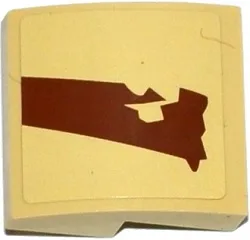 Slope, Curved 2 x 2 x 2/3 with SW Wookiee Gunship Pattern 2 Model Right Side (Sticker) - Set 75084