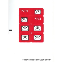 Sticker Sheet for Set 7731-1 / [No Color/Any Color]