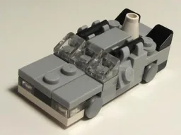 Micro scale Delorean, complete with Mr. Fusion and working gull wing doors