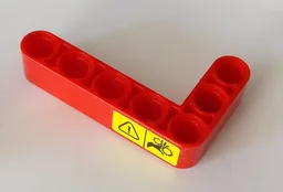 Technic, Liftarm, Modified Bent Thick L-Shape 3 x 5 with Warning Sign on Side Pattern (Sticker) - Set 42082