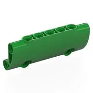 Technic Panel Curved 7 x 3 with 2 Pin Holes through Panel Surface / Bright Green