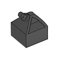 Lego Steering Wheel Holder 2 x 2 / Black