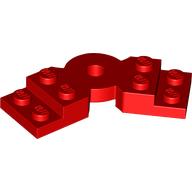Lego Plate Angled 2 x 2 with Step and Hole in Center / Red