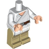 Lego Minifig Body with SMART Tag, Tatooine Luke Skywalker / White