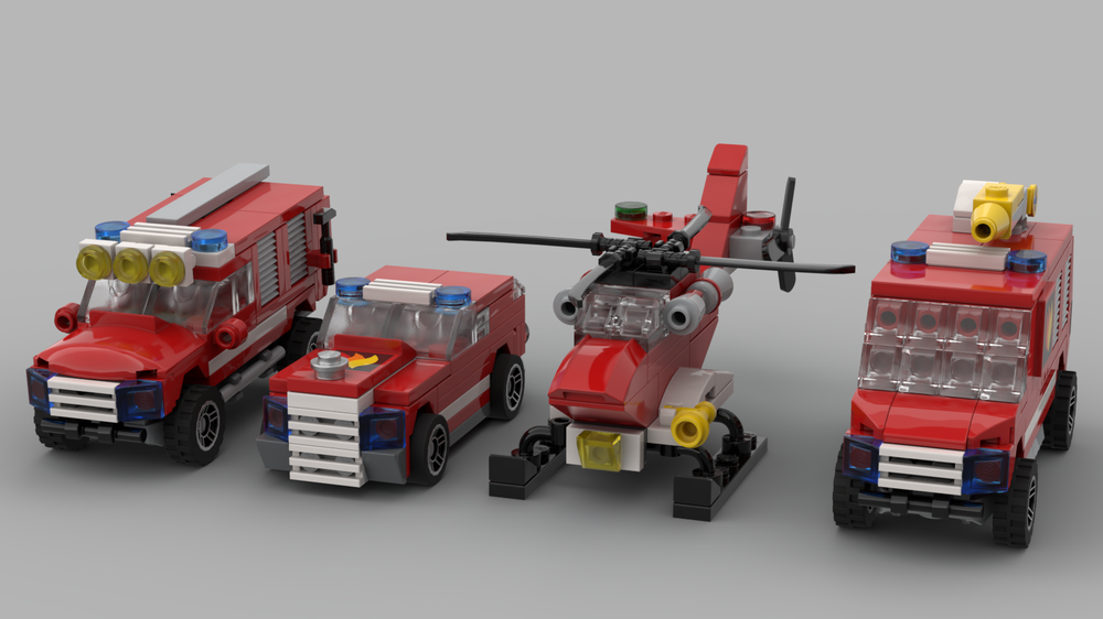 Lego Mini fire vehicles