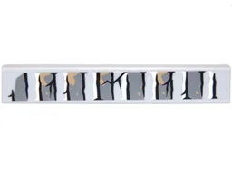 Tile 1 x 6 with Bricks and Cracks Pattern Type 1 (Sticker) - Set 9473
