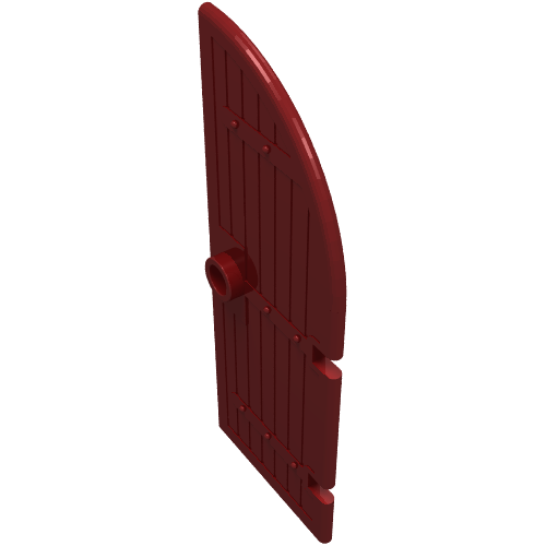 Lego Door, Gate 1 x 3 x 6 Curved Top / Dark Red