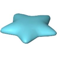 Lego Clikits Icon, Star 2 x 2 Large with Pin / Sky Blue
