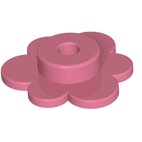 Lego Plant, Flower - Small / Medium Dark Pink