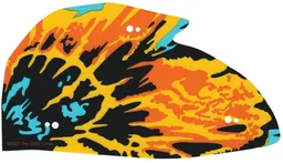 Wing, Skimwing, Left, Large, Orange, Black, Yellow, and Trans-Light Blue Print