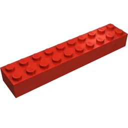 Brick 2 x 10 / Red