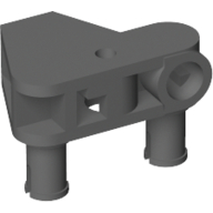 Lego Large Figure Skeletal, Connector Block 1 x 3 x 2 with 2 Pins and Axle Hole (Rhotuka) / Dark Bluish Gray