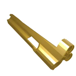Technic Panel Fairing # 7 Small Long, Large Hole, Side A / Metallic Gold