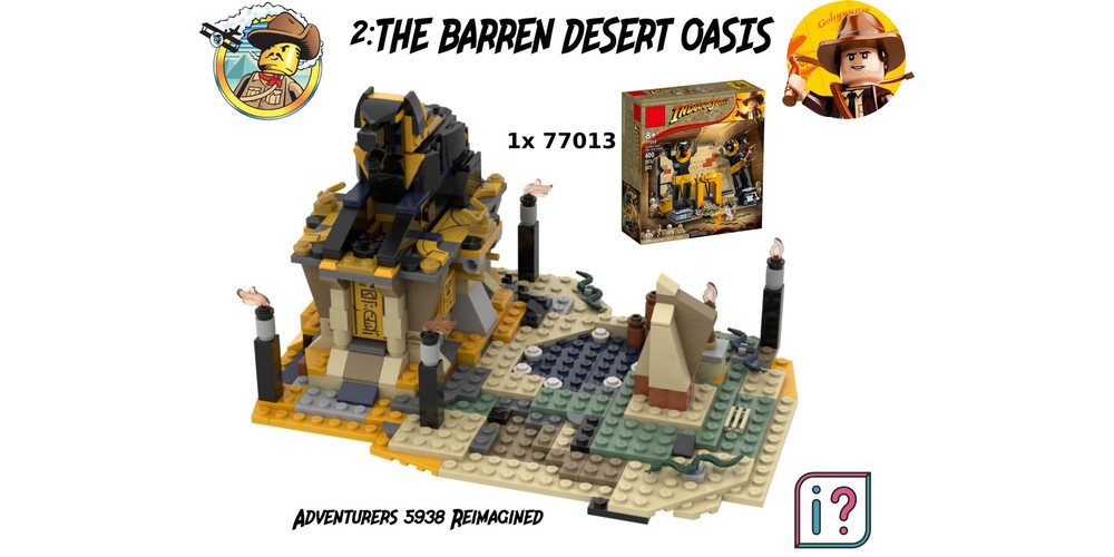 Lego Adventurers Chapter 2.The Barren Desert Oasis, Alternative Build For 1x 77013