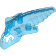 Lego Large Figure Head Barraki Takadox, Marbled Trans-Dark Blue Pattern / Glow In Dark Trans