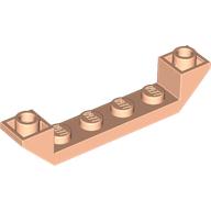 Lego Brick Sloped Inverted 45° 6 x 1 Double with 1 x 4 Recessed / Light Nougat