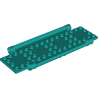 Lego Plate Special Book Cover Back 6 x 16 with Pin Holes / Dark Turquoise