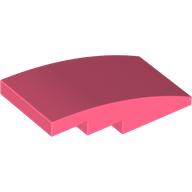 Lego Brick Curved 4 x 2 No Studs / Coral