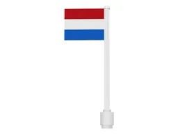 Flag on Flagpole, Straight with Netherlands Pattern (Stickers)