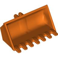 Lego Construction Vehicle Bucket 3 x 6 with Hinge, Reinforced Center / Reddish Orange