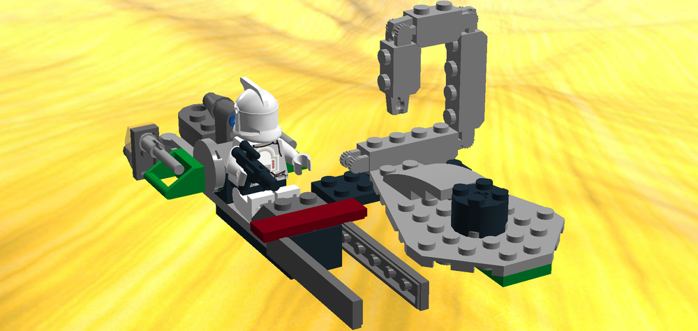 Lego 8014 alternate Clone Speeder Bike and Refueling Station