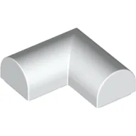 Brick Curved 2 x 2 x 2/3 Double, Corner, No Studs / White