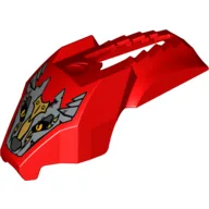Fairing, Fly Wheel, Wolf Streamlined Shape with Silver Worriz Print / Red