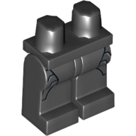 Lego Hips and Black Legs with Dark Bluish Gray Armor Print (Karai) / Black