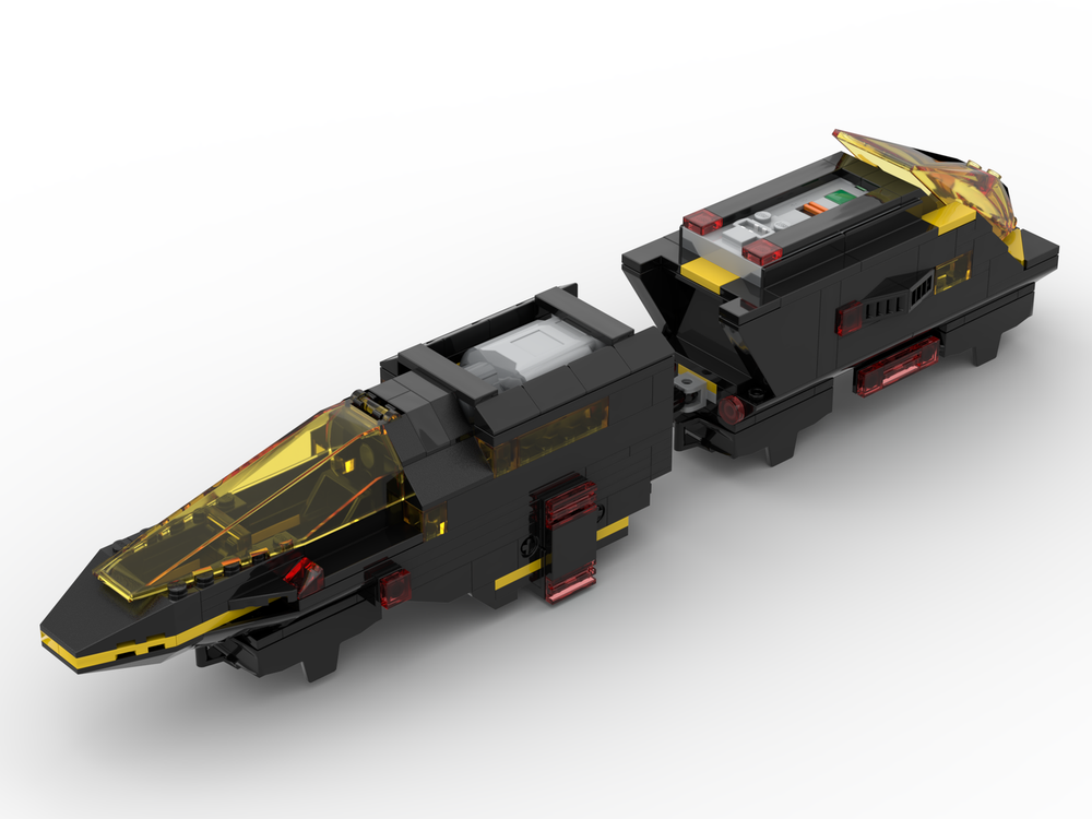Lego Blacktron Monorail - Motor and Battery Cars