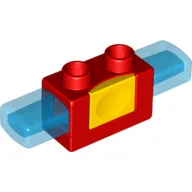 Duplo Siren with Light & Sound, 1 x 2 Base with Yellow Button / Red