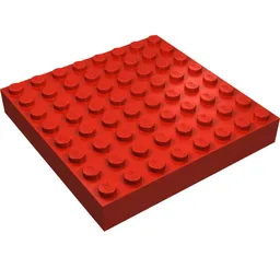 Brick 8 x 8 / Red