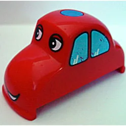 Duplo Car Body Rounded with Face Print & Sound (Brick Runner) / Red