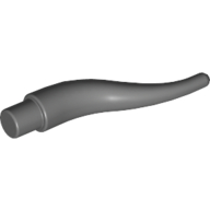 Lego Animal Body Part, Horn (Cattle) / Tentacle / Vine / Branch / Tongue - Long / Dark Bluish Gray