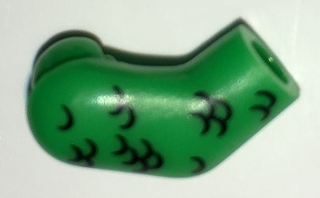 Lego Arm, Right with Black Scales Pattern