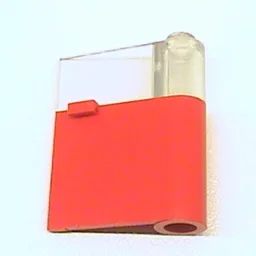 Door 1 x 3 x 3 Right with Window and Horizontal Handle / Red