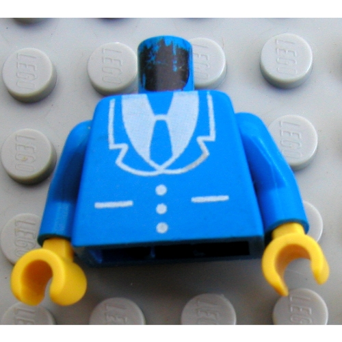 Lego Torso Jacket and Tie Print, Blue Arms, Yellow Hands / Blue
