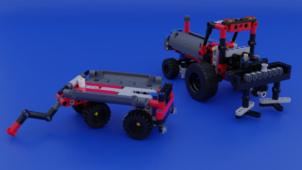 Lego 2x42084 Tractor with swather and trailer