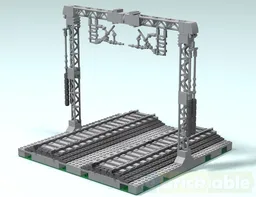 FS Italian High-Speed (AV) railway catenary portal