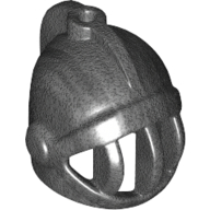 Lego Helmet with Fixed Grill and Plume Hole (Castle) / Pearl Titanium
