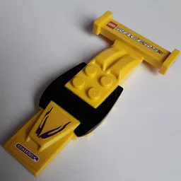 Vehicle Body, Top Fast Food Racer 4 x 10 with Curved Black Windshield, Air Intakes and Rear Spoiler / Yellow