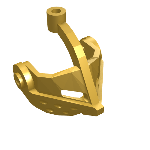 Lego Headwear Accessory Visor Grille with Top Pin Hole (Castle) / Metallic Gold