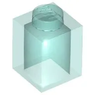 Brick 1 x 1 / Trans-Light Blue