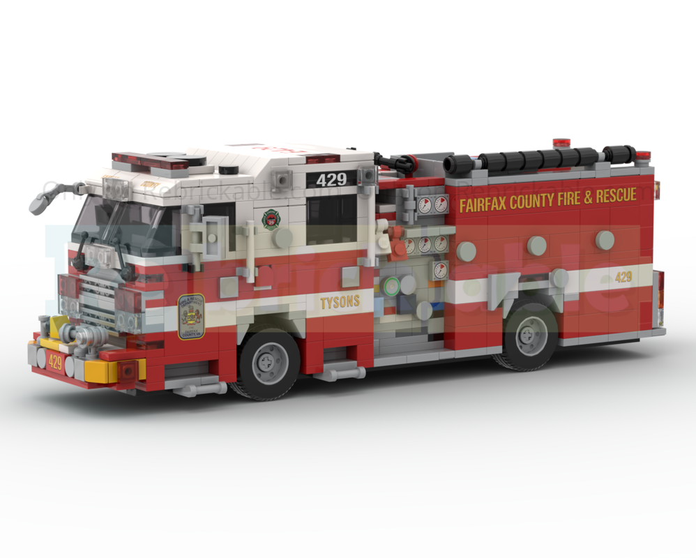 Lego 2019 E-One Cyclone II Fire Engine Fairfax Co.