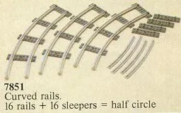 8 Curved Rails Gray 4.5v