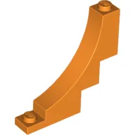 Brick Curved 1 x 5 x 4 Inverted / Orange
