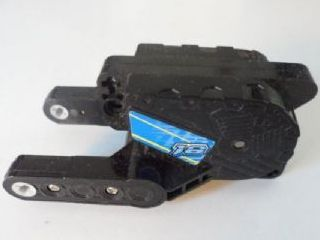 Lego Pullback Motor 10 x 5 x 4 Motorcycle (Motor 8) with Medium Blue '18' and Yellow Lines on Blue Background Pattern on Both Sides (Stickers) - Set 8370