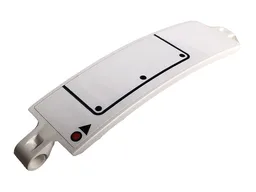 Technic, Panel Curved 3 x 13 with Small Red Dot and Black Triangle, 5 Dots and Access Hatch Line on White Background Pattern (Sticker) - Set 42096