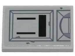 Tile 2 x 3 with SW Clone Scout Walker Hull Plates Pattern (Sticker) - Set 75261